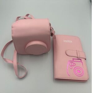 Fujifilm Instax Mini 7S Pink Camera with Case & Case Photo Album Bundle